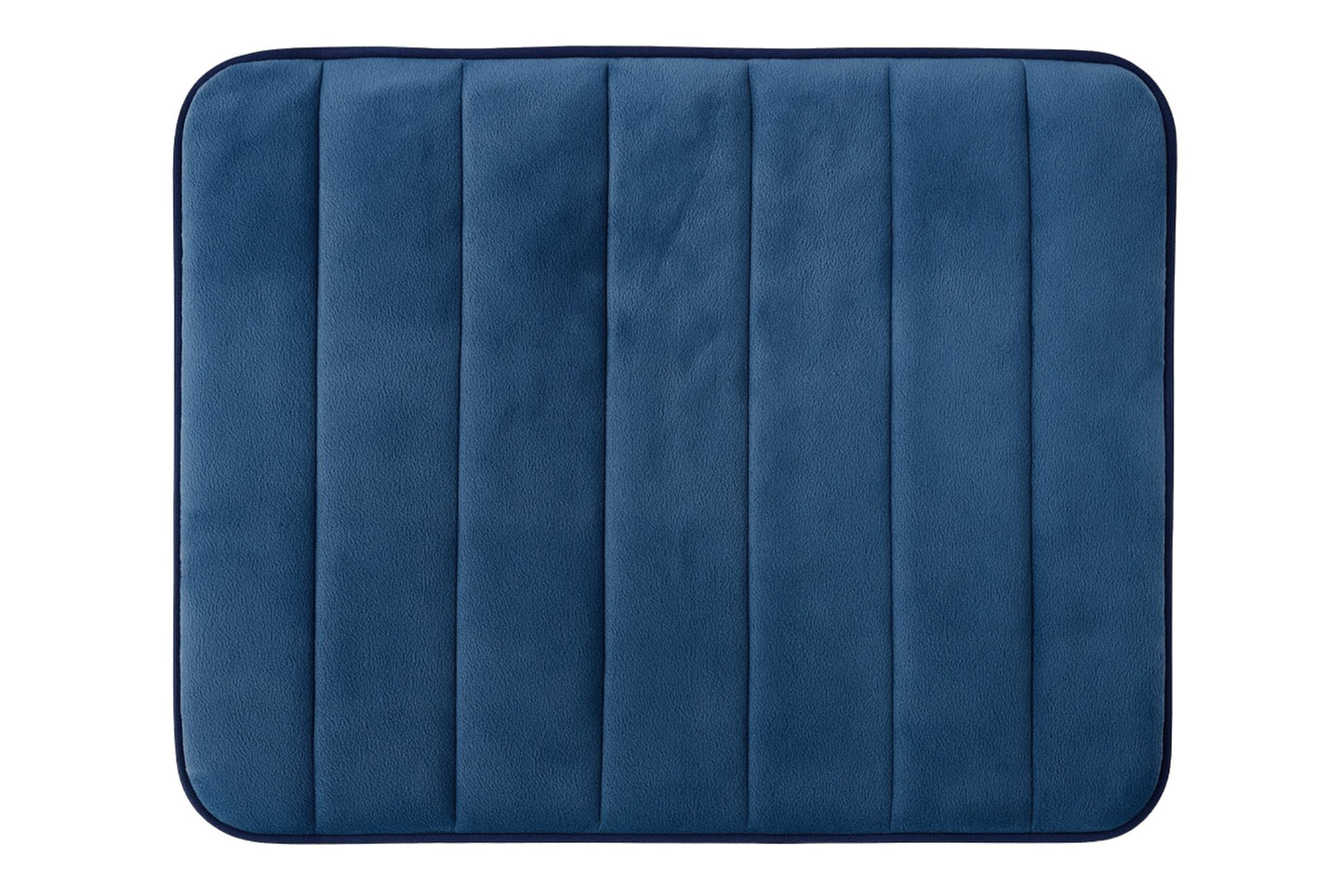 Bathroom Floor Mat Absorbent Striped Pattern Navy 45x70cm