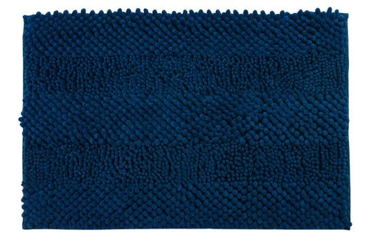 Chenille Pile Bath Mat Navy 45x70cm