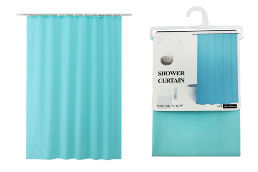 PEVA Shower Curtain Sky Blue 180x180cm