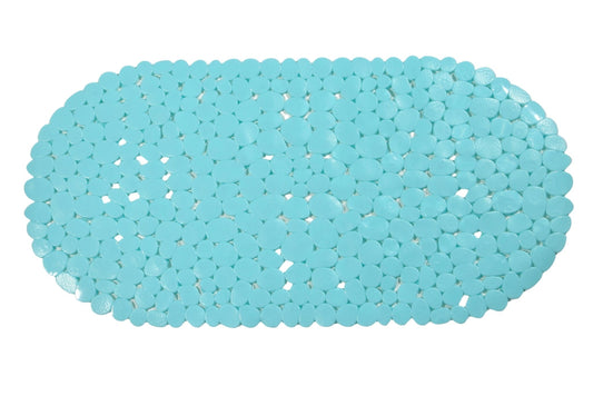 PVC Bath Mat Pebble Sky Blue 69x35cm