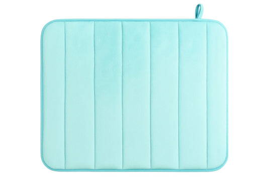 Bathroom Floor Mat Absorbent Striped Pattern Sky Blue 45x70cm