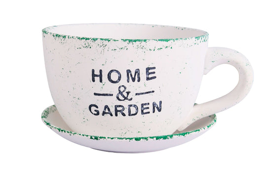 Ceramic Flowerpot Cup&Saucer Home & Garden 29x15.5cm