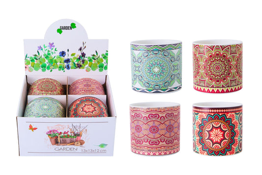 Ceramic Flowerpot 12.5x11.5cm 4 Asstd