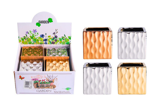 Ceramic Flowerpot 10x10cm 3 Asstd