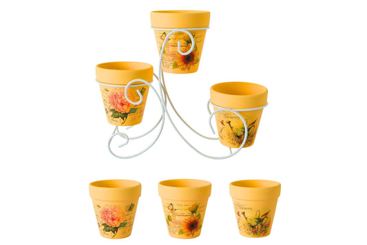 Butterfly Frame Flowerpot Yellow Theme 30x24.5cm