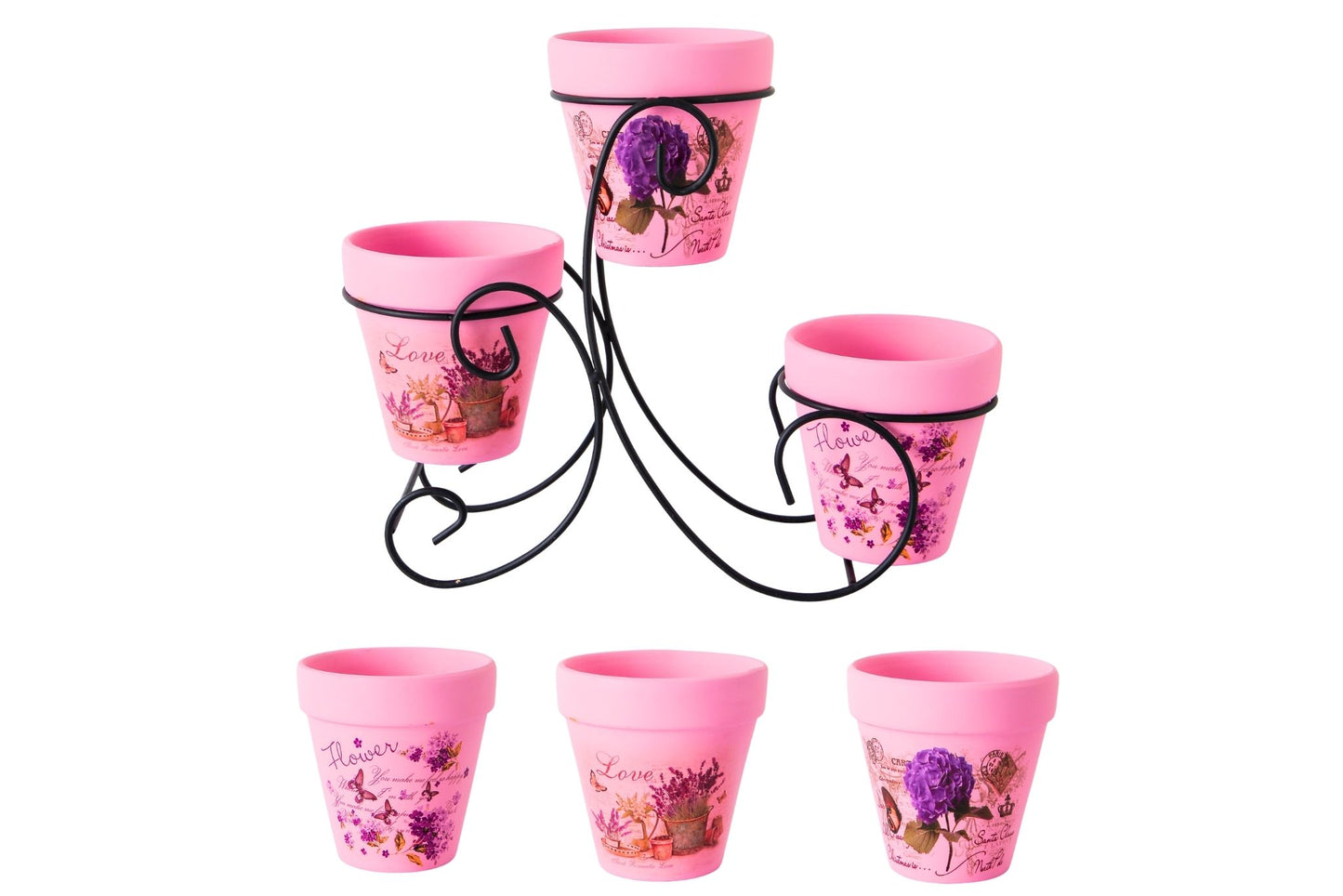 Butterfly Frame Flowerpot Pink Theme 30x24.5cm