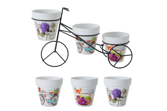 Bicycle Black Frame Flowerpot 35x22.5cm