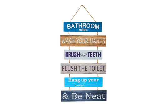 Wooden Bathroom Sign 53x30cm