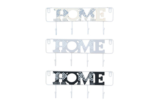 Wooden Home Hook 35.5x14cm 3 Asstd