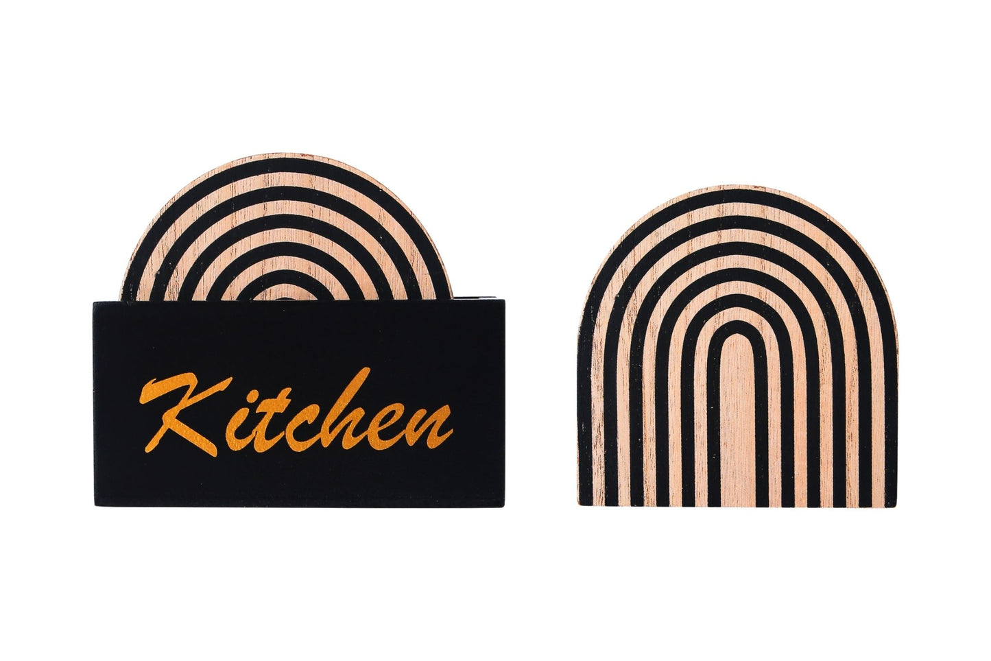 Wooden Coaster 10x11.8x5.4cm