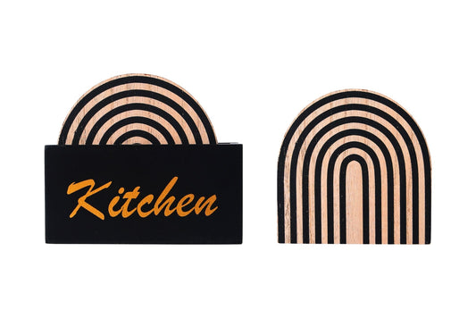 Wooden Coaster 10x11.8x5.4cm