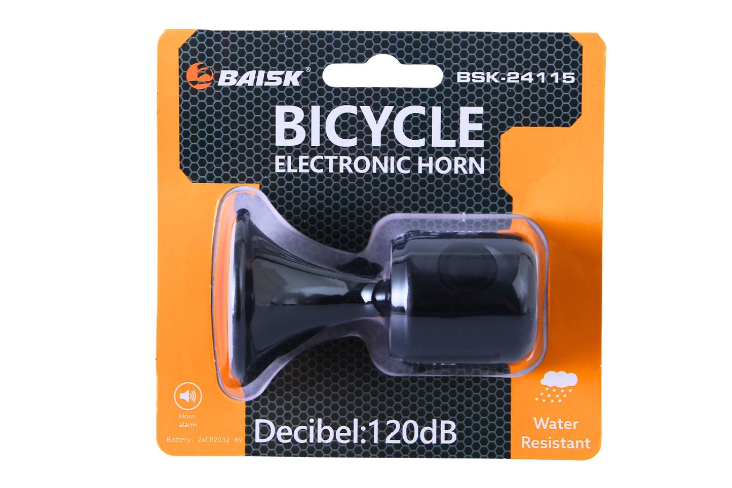 Bicycle Electronic Horn 120dB 2x Cell B/O