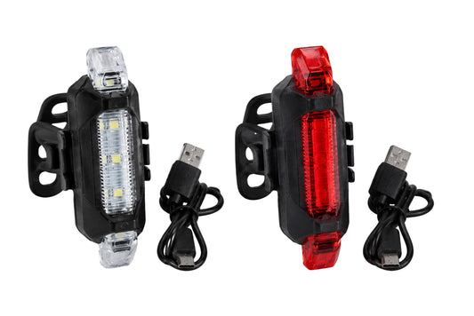 Bike Tail Light Rechargeable USB Steady/Flashing 4-Functions 2 Asstd