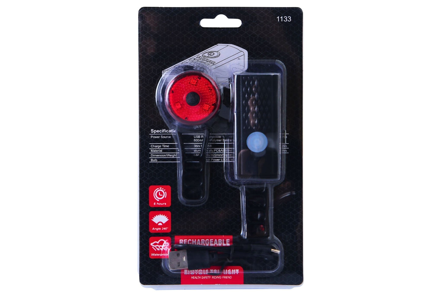 Bike Tail Light Rechargeable USB