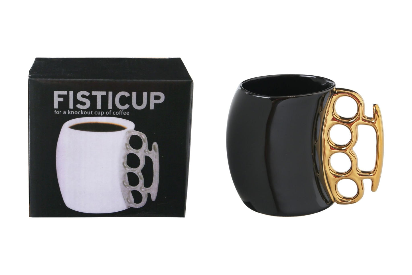 Ceramic Mug Knuckle Ring Handle