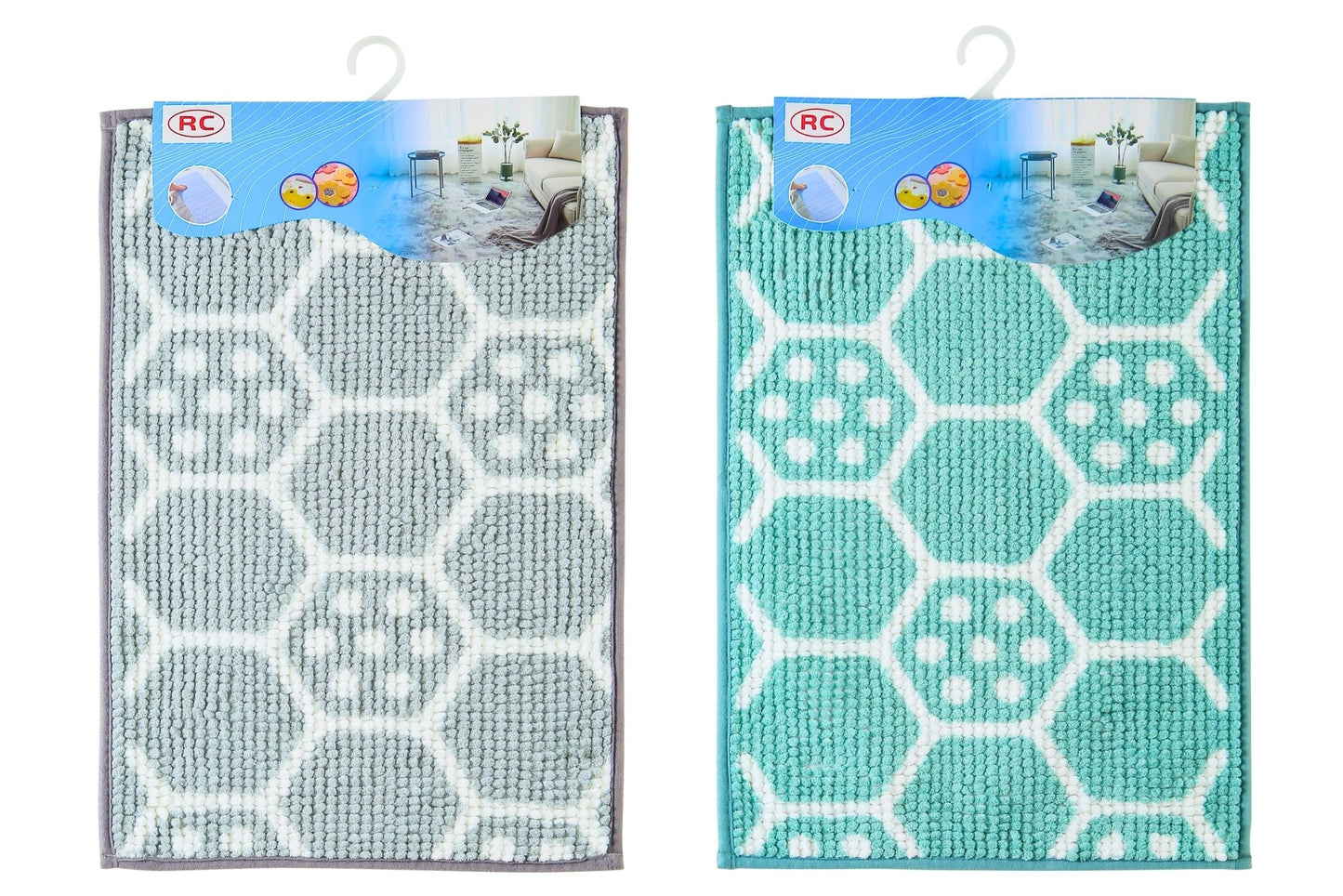 Chenille Floor Mat 40x60cm 1100gsm 2 Asstd