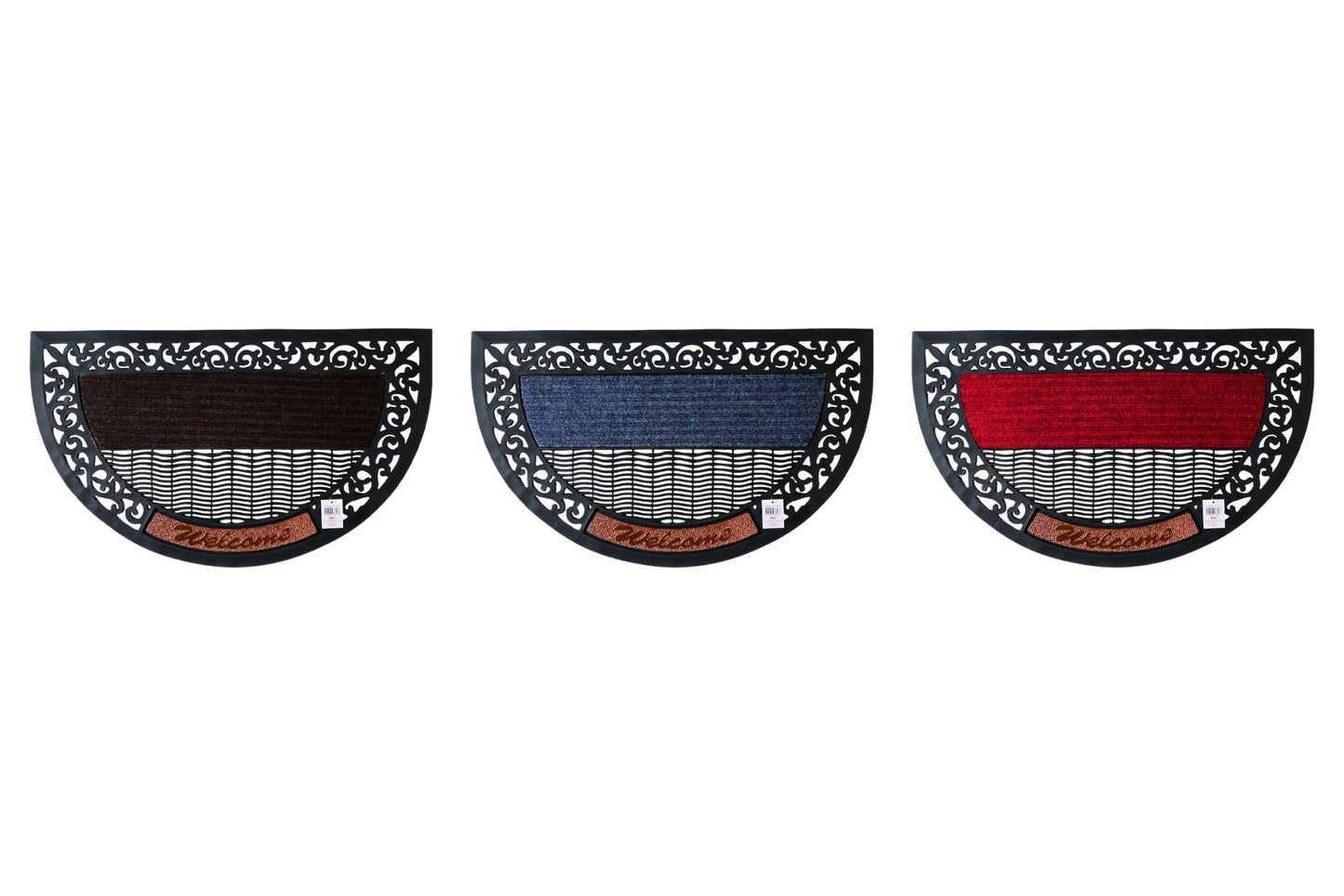 Outdoor Semi-circular Floor Mat 45x75cm 4200gsm 3 Asstd