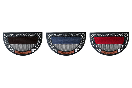 Outdoor Semi-circular Floor Mat 45x75cm 4200gsm 3 Asstd