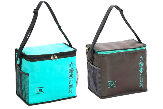 15L Cooler Bag 30x20x26cm Holds 25 Cans 2 Asstd