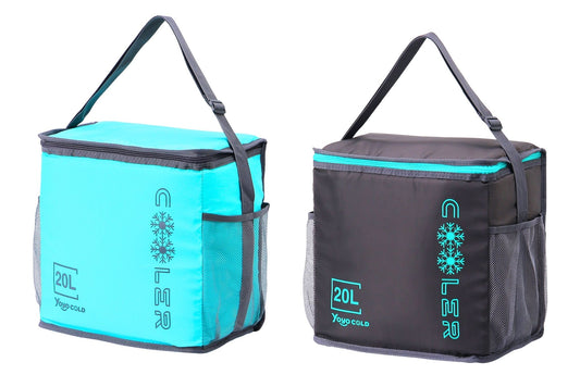 20L Cooler Bag 34x20x31cm Holds 36 Cans 2 Asstd