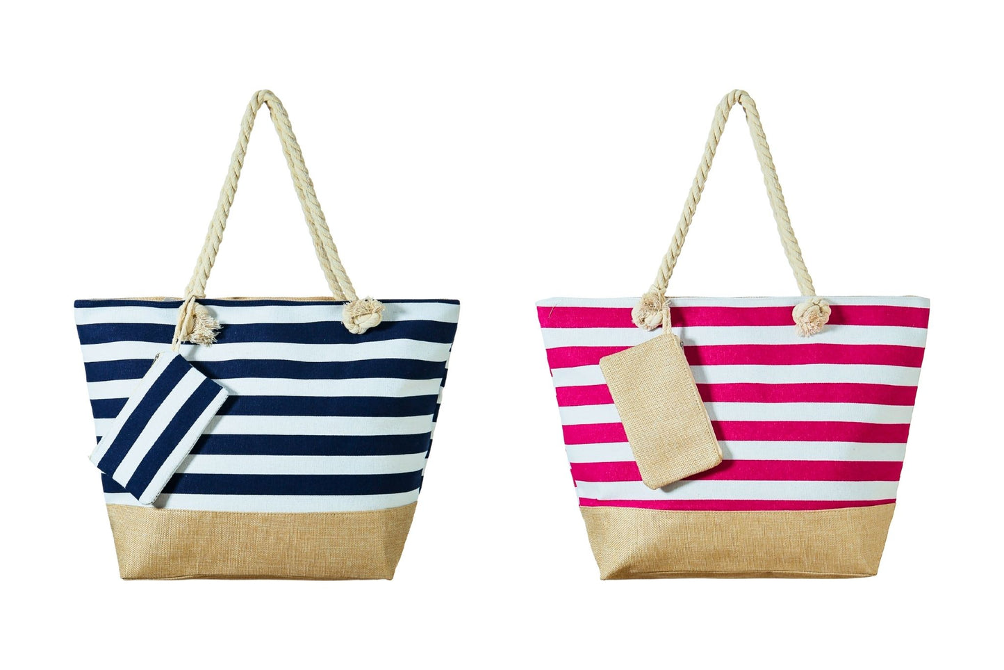 Beach Bag w/Small Purse 51x35x17cm 2 Asstd