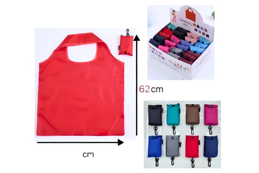 Foldable Shopping Bag 45x62cm 8 Asstd PDQ