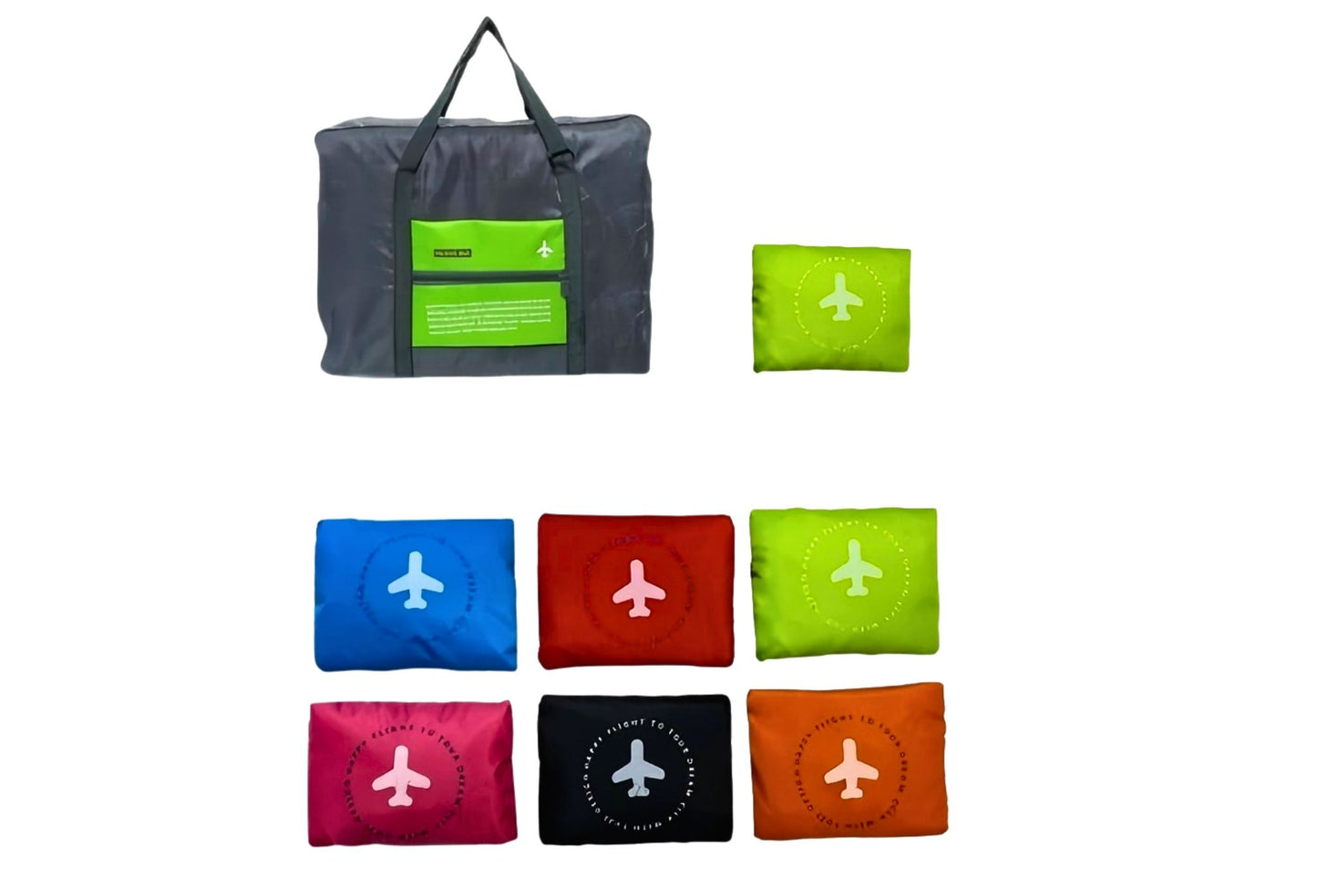Foldable Plane Bag 42x30cm 6 Asstd