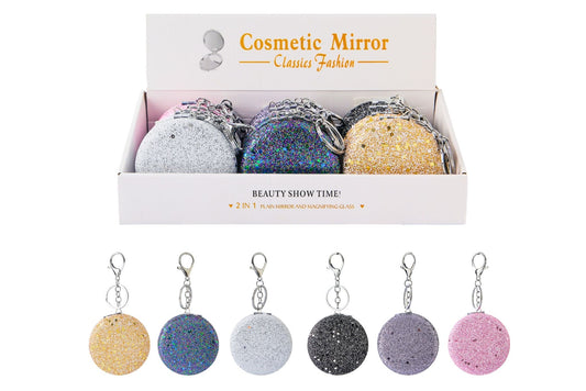 Mini Round Mirror 7cm 6 Asstd PDQ