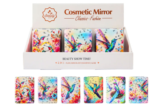 Mini Square Mirror 8.3x6cm 6 Asstd PDQ