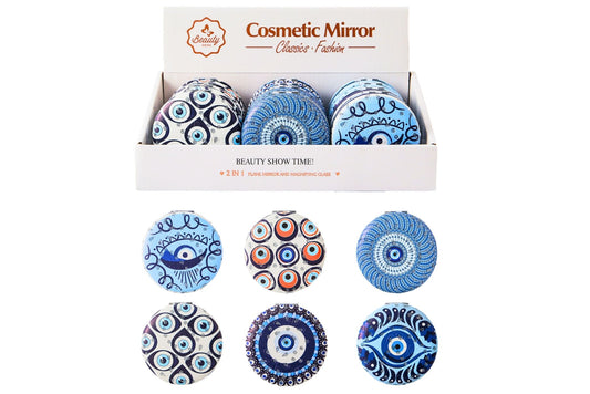 Mini Round Mirror 7cm 6 Asstd PDQ