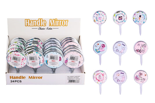 Mini Hand Mirror 14.3x8cm 8 Asstd PDQ
