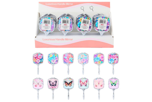 Mini Hand Mirror 14x7.4cm 12 Asstd PDQ