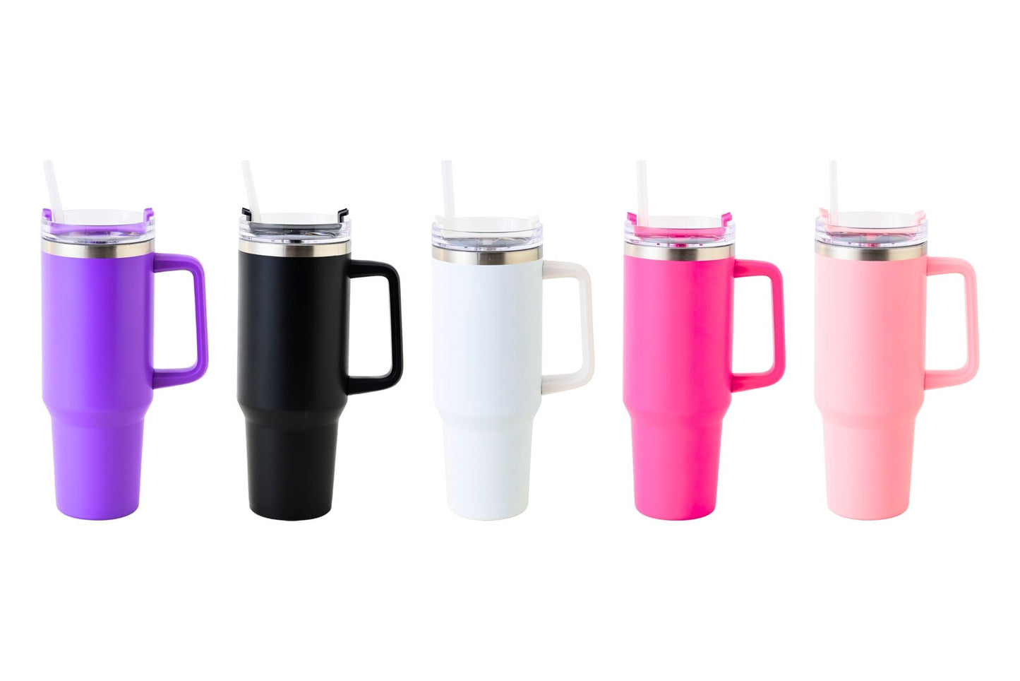 Stainless Steel Double-Wall Insulation Water Bottle w/Straw 1200ml 5 Asstd