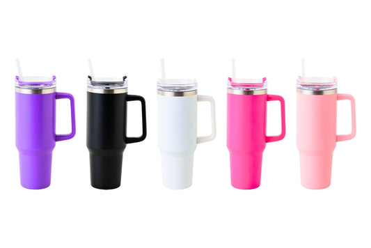 Stainless Steel Double-Wall Insulation Water Bottle w/Straw 1200ml 5 Asstd