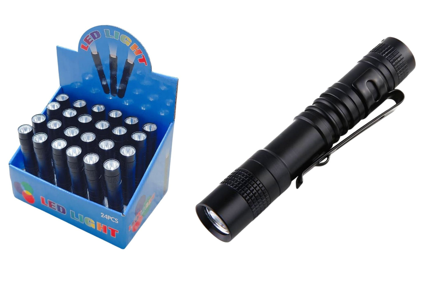 Flashlight 8.5x1.5cm B/O PDQ