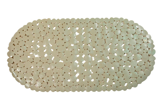 PVC Non-Slip Suction Mat Pebble Beige 69x35cm
