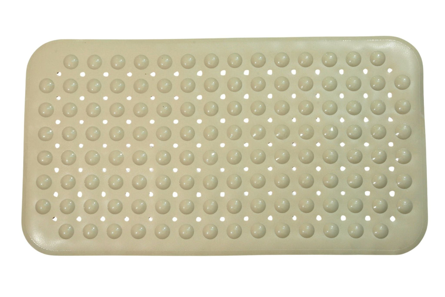 PVC Bath Mat Retangular Dotted Beige 70x38cm