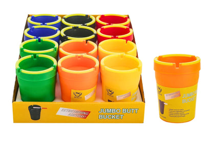 Glow in the Dark Ash Bucket 7.8x10cm 6 Asstd PDQ