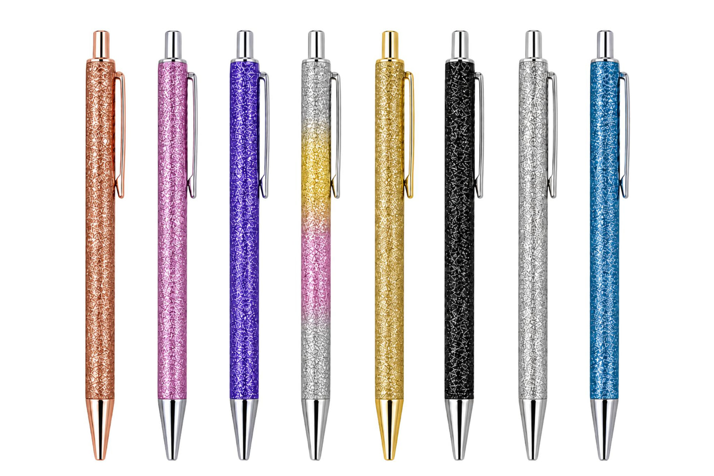 Ballpoint Pen Glitter 8 Asstd PDQ