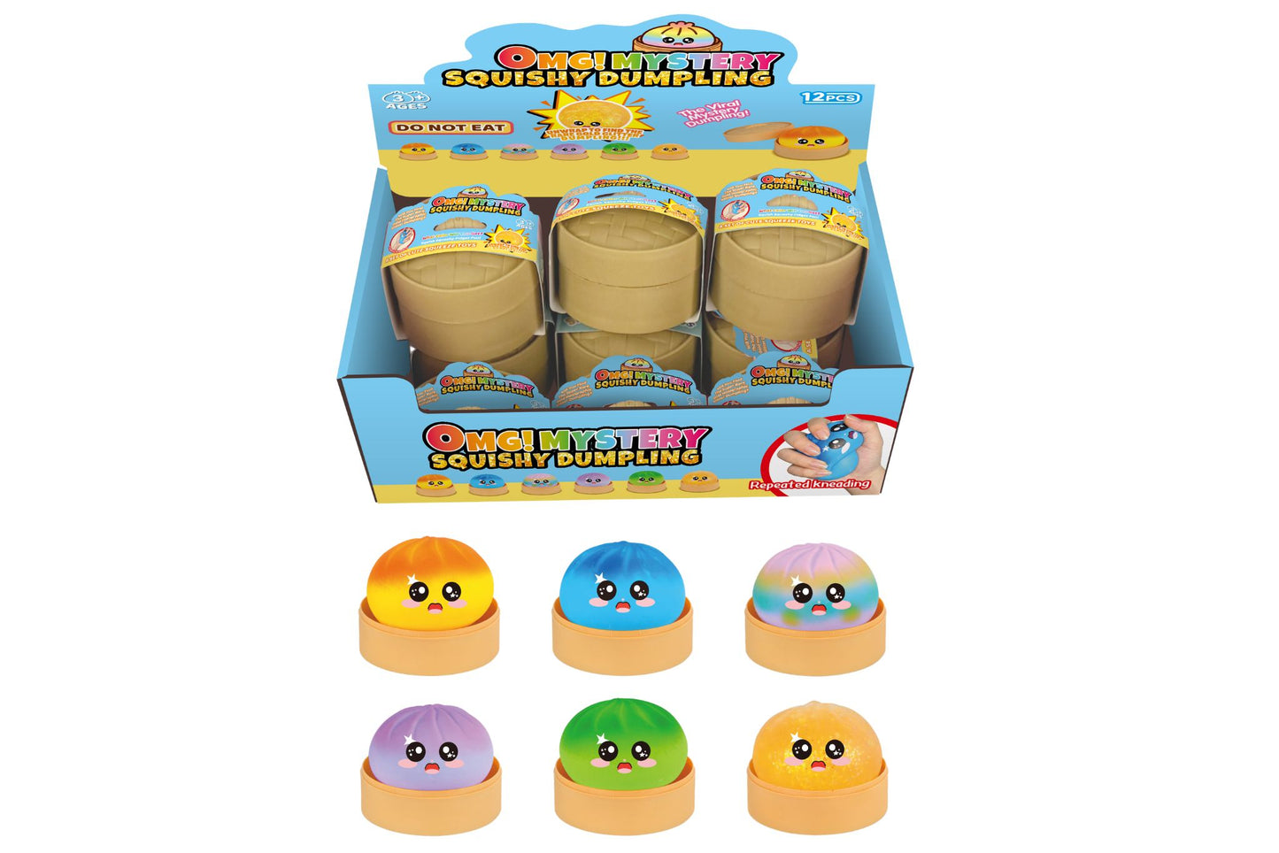 Squishy Mystery Rainbow Dumpling 8.5cm 6 Asstd PDQ