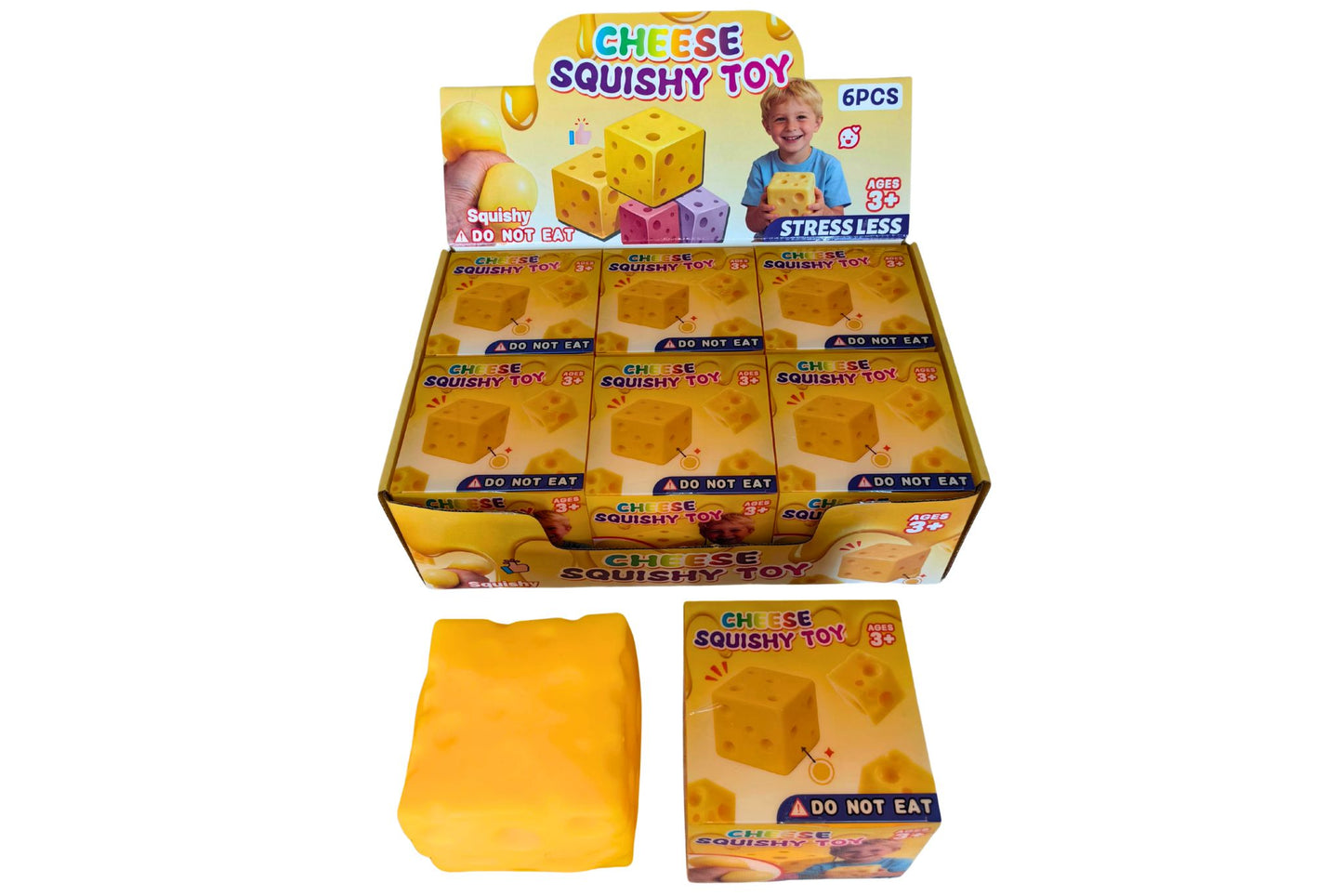 Squishy Jumbo Cheese 11x11x11cm PDQ