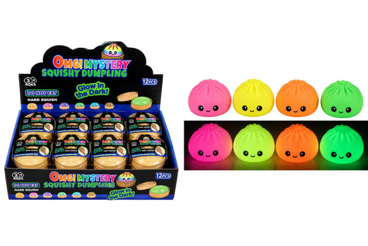 Squishy Mystery Glow in the Dark Dumpling 8.5cm 4 Asstd PDQ