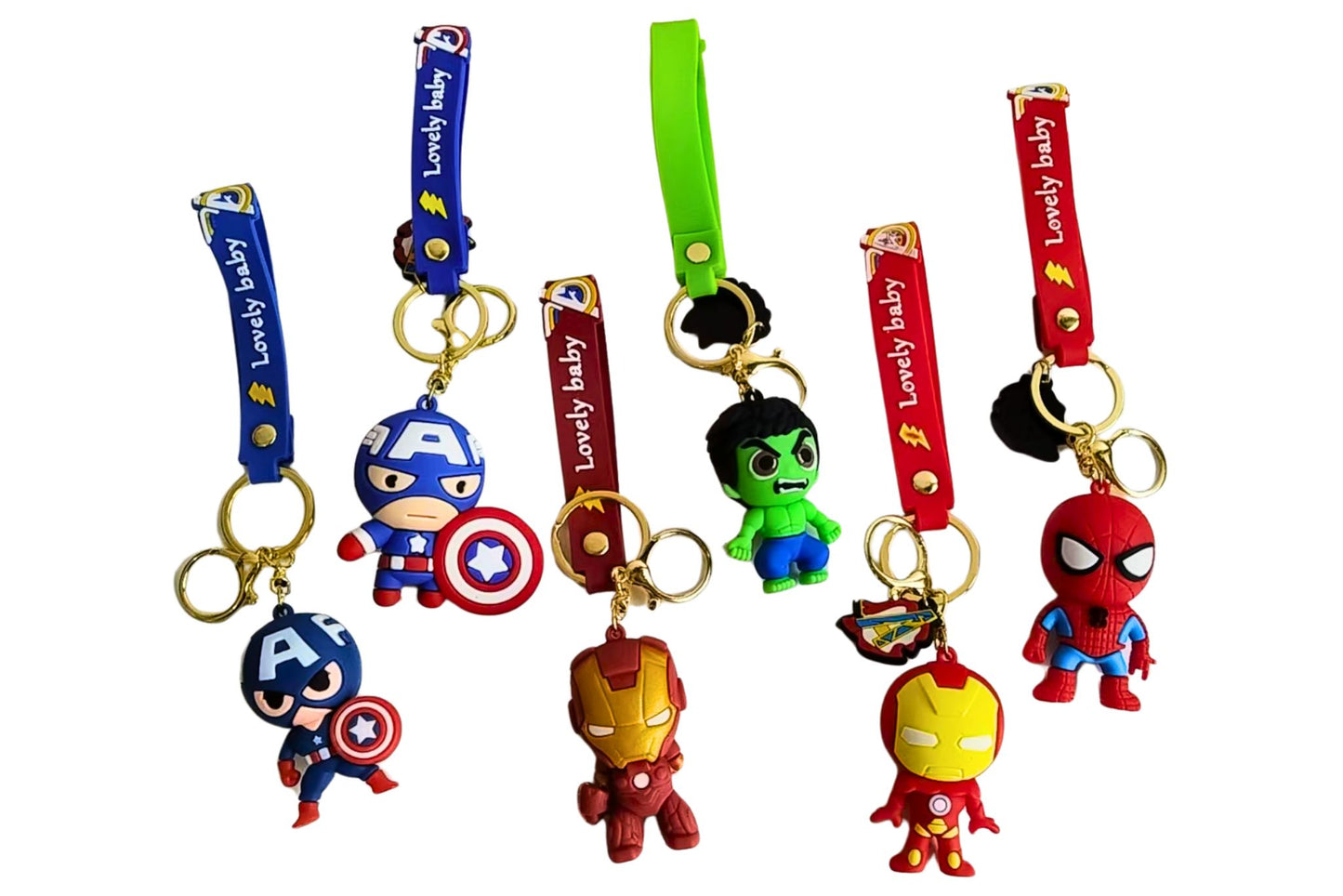 Keychain Superheros 6 Asstd