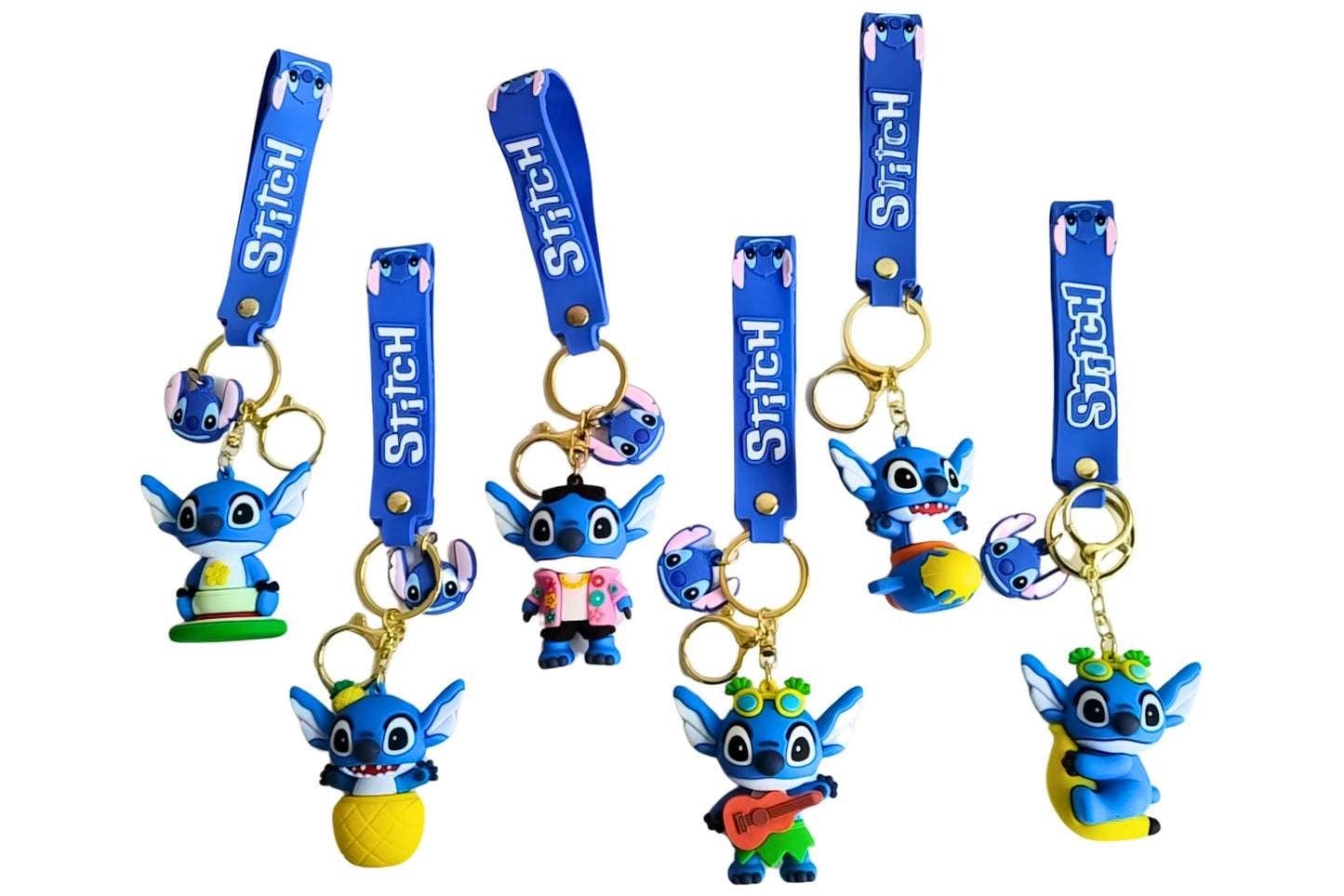 Keychain Blue Alien 6 Asstd