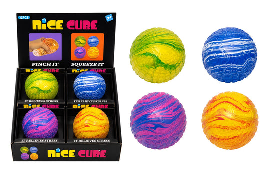 Squishy Marble Ball 5.5cm 4 Asstd PDQ