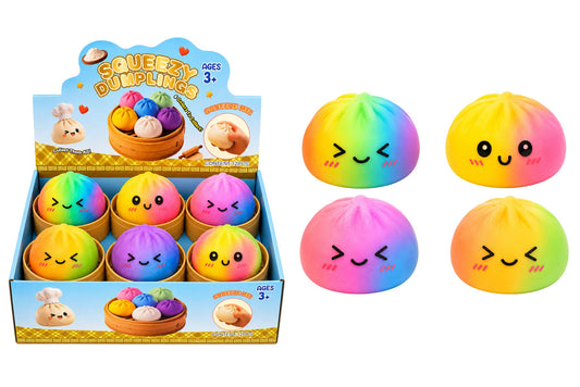 Squishy Mystery Multi-Colour Dumpling 8.5cm 4 Asstd PDQ