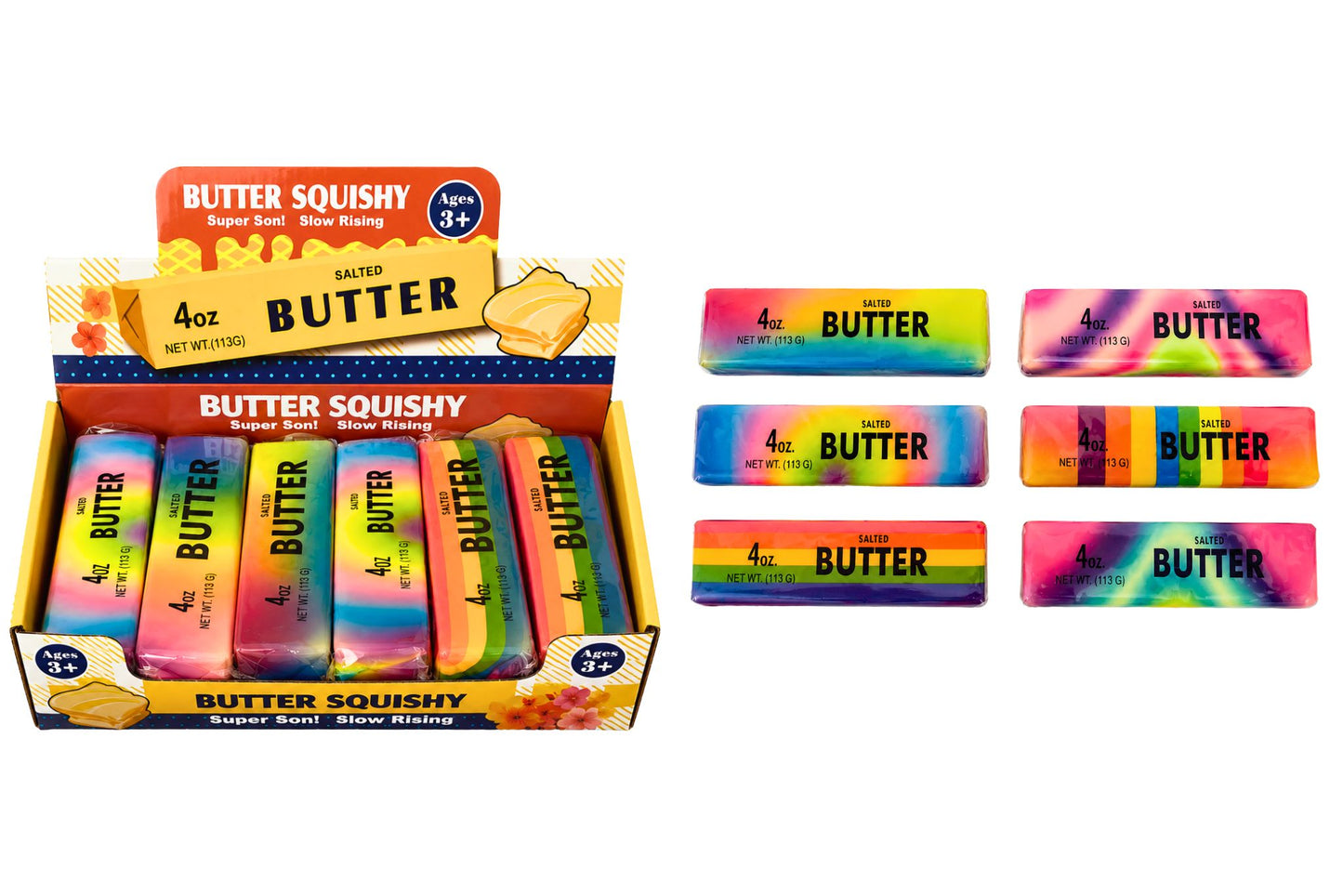 Squishy Rainbow Scented Butter 14x4x4cm PDQ