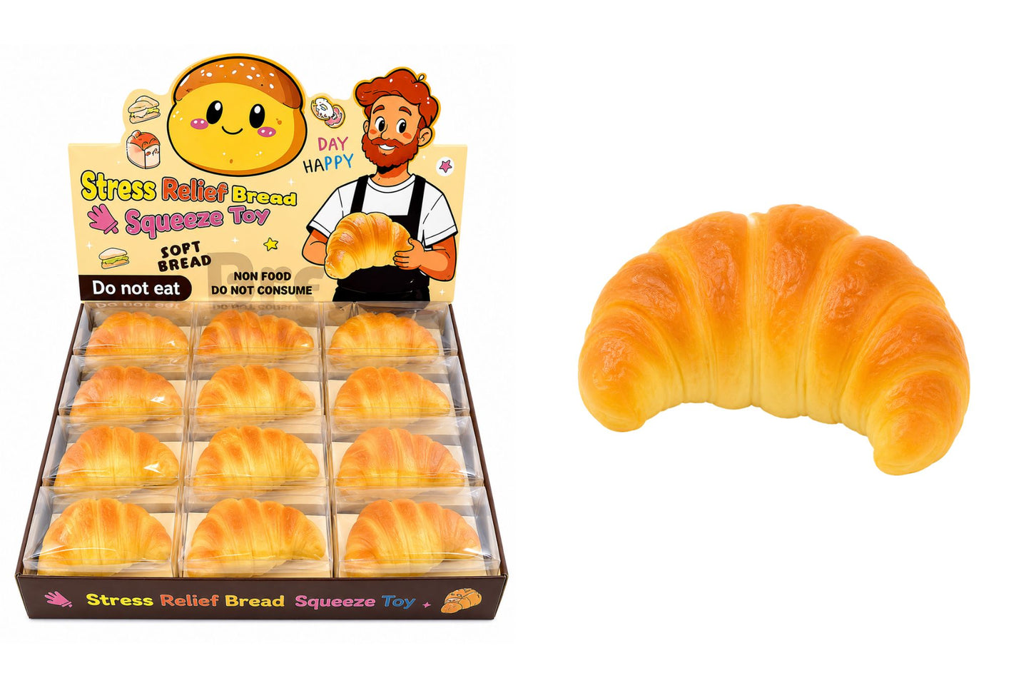 Squishy Slow Rising Scented Croissant PDQ