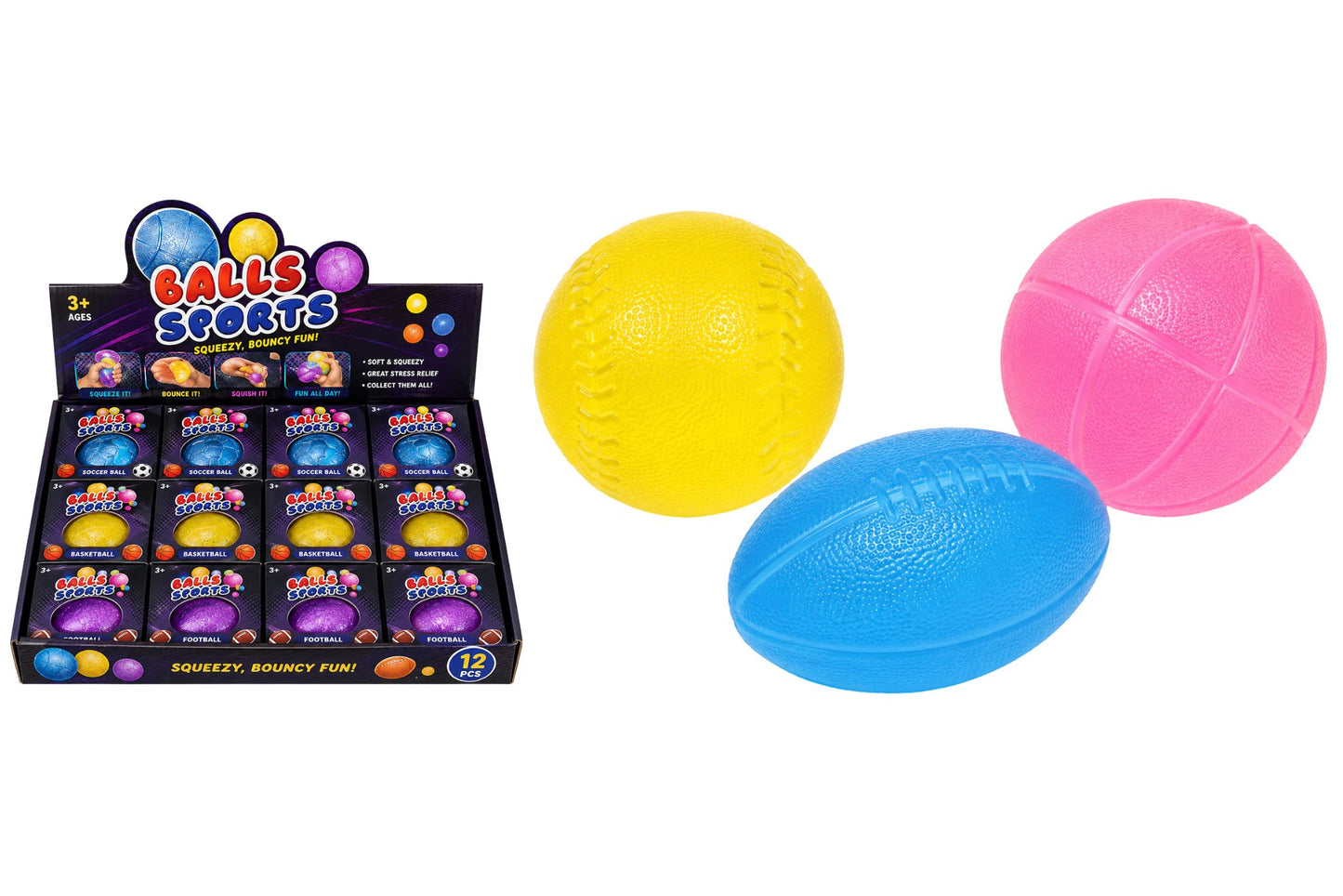 Squishy Gel Ball 3 Asstd PDQ