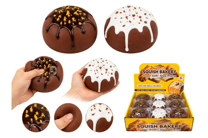 Squishy Slow Rising Scented Chocolate Bun 9cm 2 Asstd PDQ